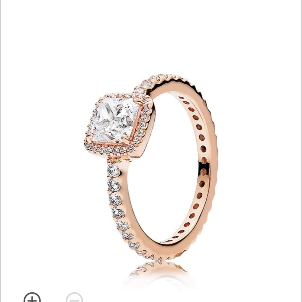 NWOT TIMELESS ELEGANCE RING, PANDORA ROSE™ & CLEAR